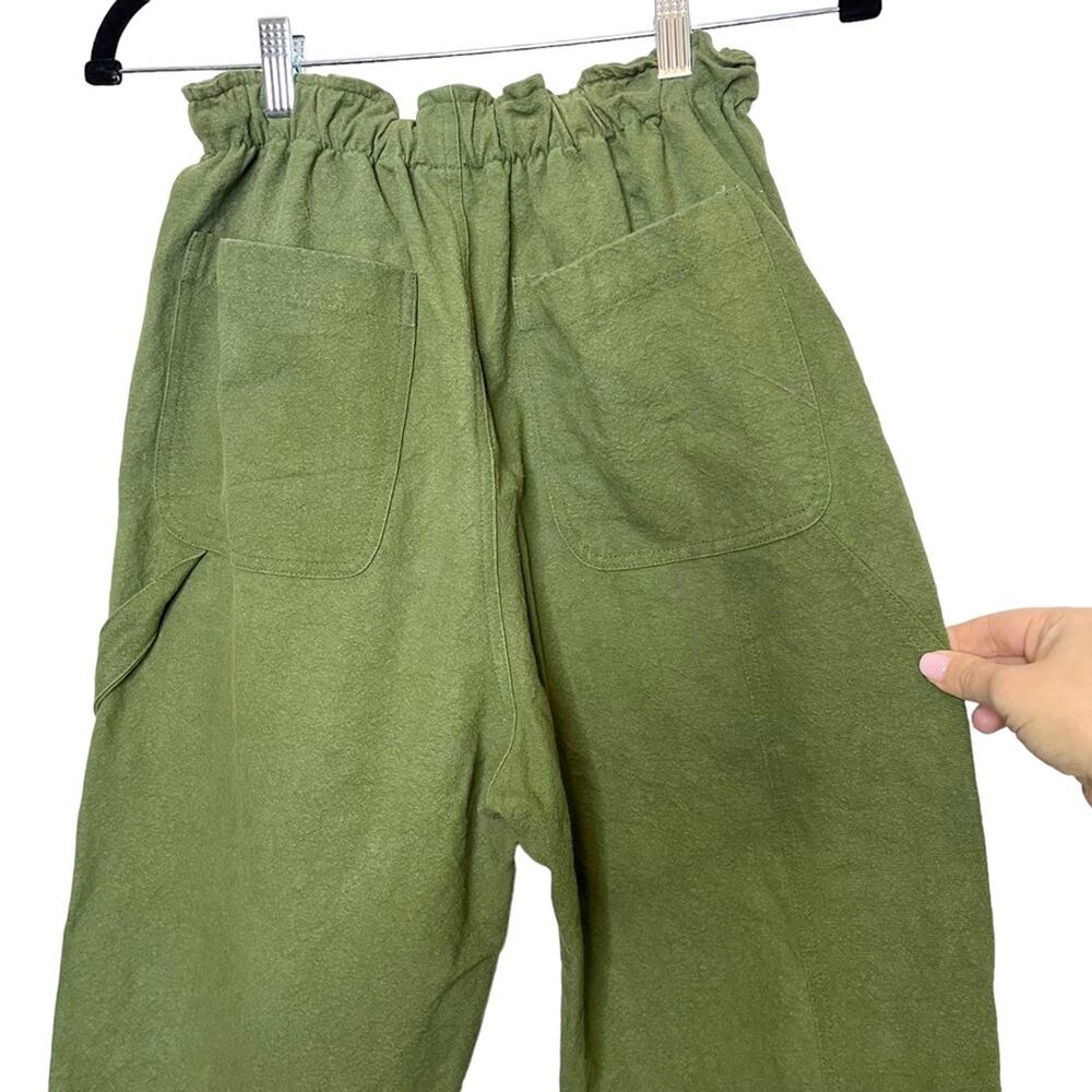 Tigre Et Tigre Sunny Canvas Utility Cargo Pants Green High Rise Small - Picture 7 of 12